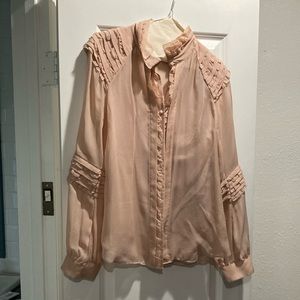 Diane Von Furstenberg, silk blouse pink